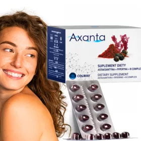   Axanta COLWAY 60 Capsule - Antiossidante Astaxantina e Piperina con Vitamine B