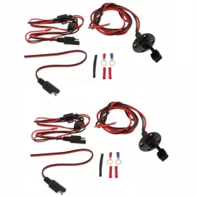    2 connettori rapidi per montaggio a pannello per auto SAE, presa solare impermeabile sul fianco