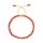  Bracciale a corda da donna in pietra naturale corniola 4 mm
