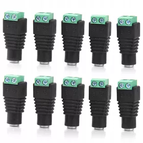    Connettore femmina CC da 10 pezzi con adattatore cavo per striscia LED