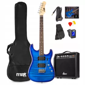    GigKit chitarra elettrica blu + accessori custodia amplificatore