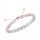  Bracciale a cordino da donna in pietra naturale Morganite 4 mm
