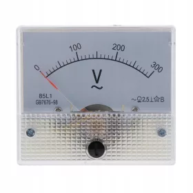    85L1 Voltmetro analogico CC Indicatore da pannello voltmetro, V, 62 x 60 x 0-300 V