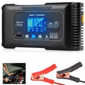    CARICABATTERIE LCD RADDRIZZATORE INTELLIGENTE AUTOMATICO 24V 12V 20A