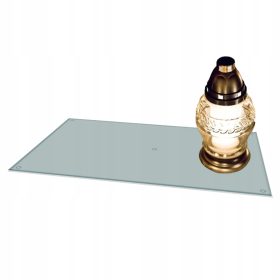    CIMITERO supporto per candele, fiori, 52x35, trasparente, per MONUMENTO