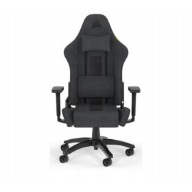    Sedia da gaming relax Corsair TC100 nera e grigia. Tessuto nero e grigio