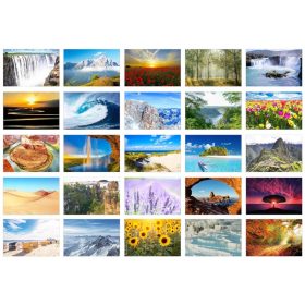    50 cartoline con motivi di paesaggio, natura, mare, montagne, foreste