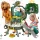  Set Valigia portatile Zaino Dinosauri Figure Effetti di luce Effetti sonori