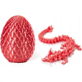    Drago stampato in 3D, uovo di drago di cristallo del drago completamente articolato