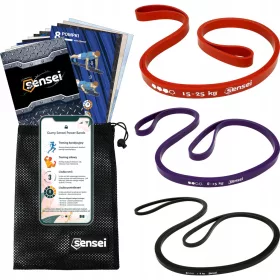    SET DI 3 ESERCIZI POWER BAND, Fasce di resistenza per allenamento, trazioni