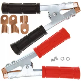    SET PINZE A COCCODRILLO PINZE A COCCODRILLO MORSETTI DI AVVIAMENTO 600A 2 PZ ROSSO NERO