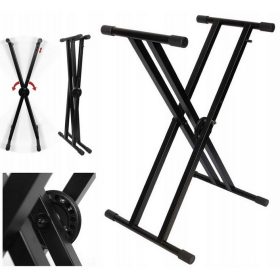    SUPPORTO TREPPIEDE PER TASTI D'ORGANO PIANOFORTE DOPPIO RINFORZATO