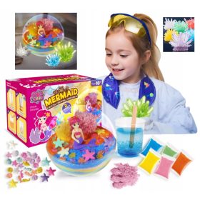    KIT COLTIVAZIONE CRISTALLI LED SIRENA ACQUARIO CREATIVA MAGICA E COLORATA