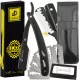  SET RASOIO DA BARBA POLVERE D'ORO FONDINA IN ACCIAIO INOSSIDABILE