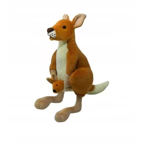    Peluche cucito a mano mascotte canguro All About Nature 31 x 31 cm