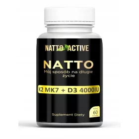   Supplemento Natto Active con Vitamina D3 4000, K2 MK7 e Nattokinasi - 60 capsule