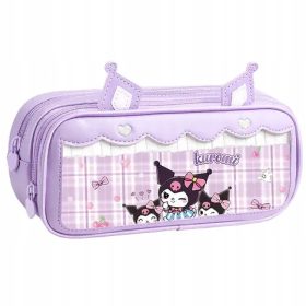    BORSA A PENCIBLE MULTIFUNZIONE GRANDE TRE SCOMPARTI KUROMI MELODY 22CM