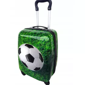    VALIGIA BAMBINO CALCIO SU RUOTE 4 RUOTE VIAGGIO BAGAGLI BAMBINO