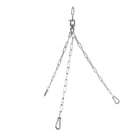    ATTACCO GRIGLIA PER GRILL CATENA INOX + MOSCHETTONE + GIREVOLE INOX