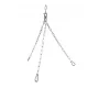  ATTACCO GRIGLIA PER GRILL CATENA INOX + MOSCHETTONE + GIREVOLE INOX