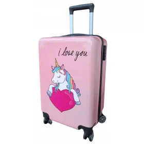    VALIGIA UNICORNO CAVALLO UNICORNO CUORE RUOTE PER BAMBINI COMBINAZIONE DI VIAGGIO