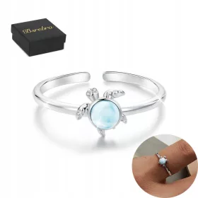    Anello in Argento 925 con Anelli in Argento Tartaruga Argento Regolabile da Donna