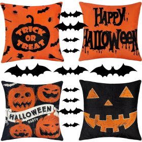  4x FEDERE DECORATIVE 45X45 HALLOWEEN PREMIUM