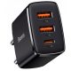  Baseus Caricatore da muro compatto 1x USB-A, 1x USB-C, QC, PD 20W, nero