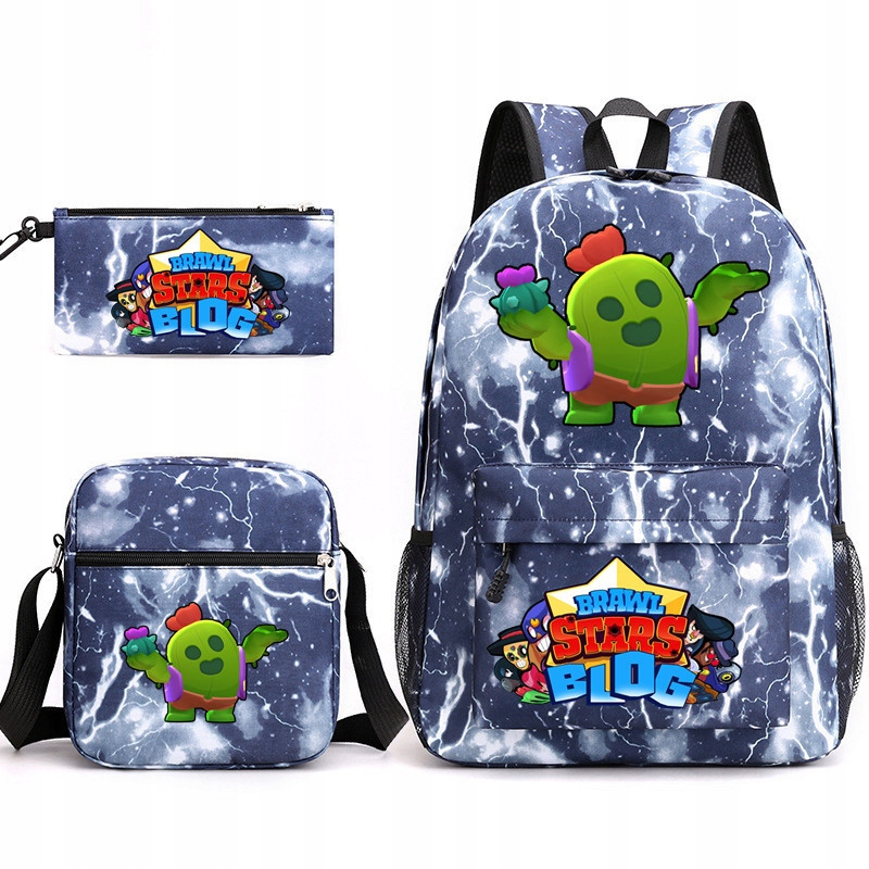 NUOVO SET SCUOLA ASTUCCIO ZAINO BORSA Brawl Stars WWW.KAME