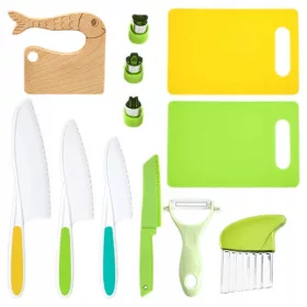   Coltelli per bambini - Set di coltelli da cucina per bambini da 12 pezzi