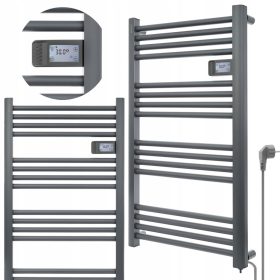    Radiatore da bagno elettrico EBERG 500 W 540 x 960 mm antracite