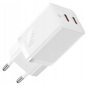    Caricatore da muro universale Baseus GaN5 40W 2x USB-C, bianco