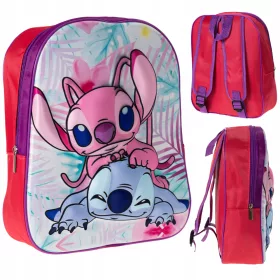   Zaino asilo monoscomparto Lilo e Stitch GD per bambine. Sfumature di rosa