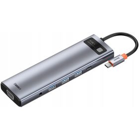    ADATTATORE HUB 11IN1 BASEUS 3XUSB/USB C PD 100W AUX VGA 2XHDMI SD RJ45 MICRO SD