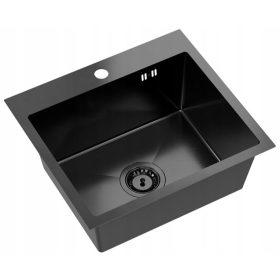  Lavello Quadron LUKE 100 a una vasca, acciaio nero
