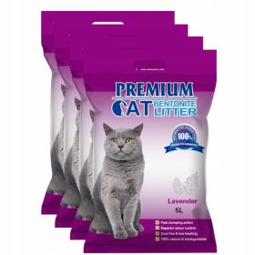    Lettiera agglomerante in bentonite per gatti Premium - Lavanda per gatti, profumata 5L