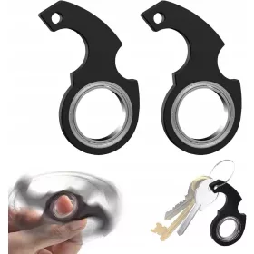  2 portachiavi, spinner, anello fidget, giocattolo,