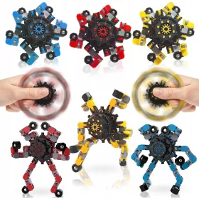    Fidget Finger Hand Spinner Robot deformabile piccolo gadget meccanico