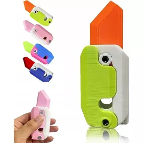   Coltello fidget stampato in 3D, divertente, carota, giocattolo sensoriale