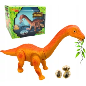   Dinosauro a batteria con suono, diplodoco che cammina e depone le uova