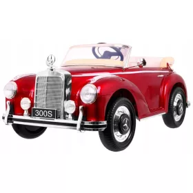    MERCEDES BENZ 300S RETRO PER BAMBINI VERNICE ROSSA + TELECOMANDO + EVA + GRATIS