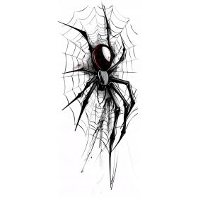    TATUAGGIO TEMPORANEO GRANDE CROCE RAGNO RAGNO WEB TARANTULA XXXL