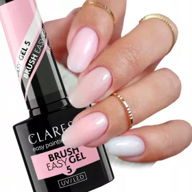    CLARESA BRUSH EASY GEL GEL PER UNGHIE IN FLACONE CON PENNELLO 5 ROSA 5g