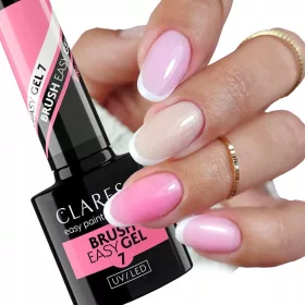    CLARESA BRUSH EASY GEL GEL PER UNGHIE IN FLACONE CON PENNELLO 7 ROSA SCURO