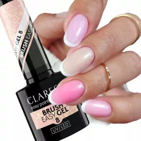    CLARESA BRUSH EASY GEL GEL PER UNGHIE IN FLACONE 8 BEIGE CON PARCHI