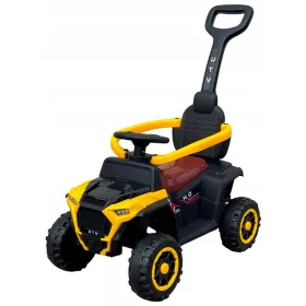    Passeggino cavalcabile quad motorizzato a batteria 3in1 capottina GIALLA