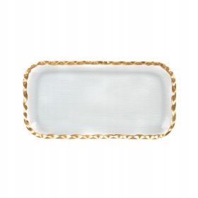  ELSOY piatto rettangolare con bordo dorato, 29x15 cm