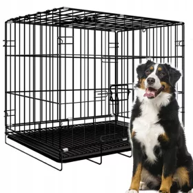    Gabbia TimeTrade in acciaio verniciato a polvere per cani di grandi dimensioni 60 x 85 x 70 cm