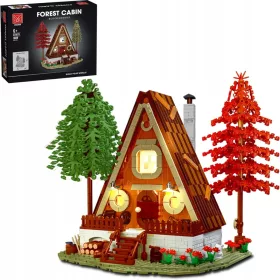    BLOCCHI ENORME COTTAGE NELLA FORESTA 1689 ELEMENTI LUCI DI NOTTE BLOCCHI DA COSTRUZIONE
