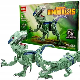    Orologio da costruzione 3W1 Dinosaur World Jurassic Velociraptor 1141EL DUŻY